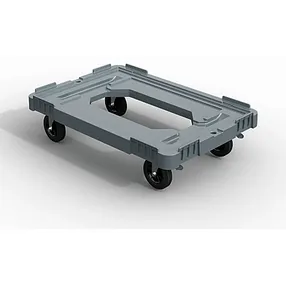 пластиковая тележка 600х400 мм для транспортировки контейнеров (с отверстием)