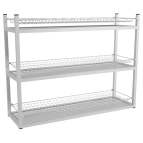 стеллаж для стаканов стандарт сксн-3кс (сетки хром., каркас нерж.) 690х895х270 мм