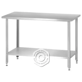 стол производственный спрн 860х1800х800 «norma inox» (полка сплошная; ножка угловая)