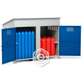 хранилище для пропановых баллонов сварное хгб-08с, с креплением для баллонов