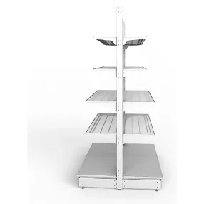 стеллаж торговый островной сетчатый 25 серия