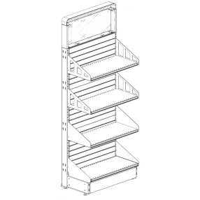 стеллаж-экспозитор торговый «добрый» с прямым рекламным фризом