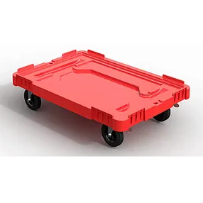 пластиковая тележка 600х400 мм для ящиков (сплошная) арт. 42.640f