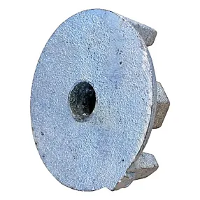 гайка литая оцинкованная трехрожковая диаметр 90/17 мм