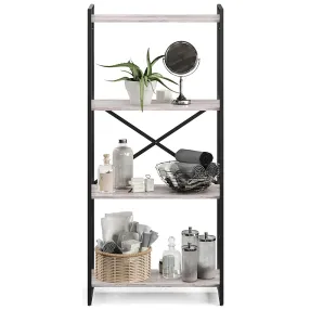 стеллаж gutta 1510х690х340 (4 полки) каркас чёрный, настил патина