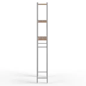 стеллаж для ванной комнаты gutta 1800х690х250 (3 полки) каркас серый, настил эвок