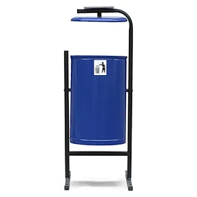 урна металлическая уличная 21 л круглая с пепельницей