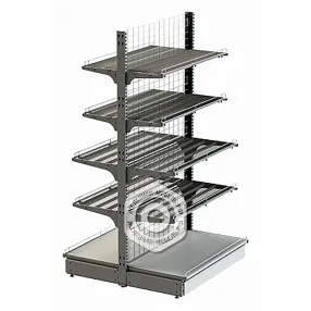 стеллаж торговый островной сетчатый 25 серия