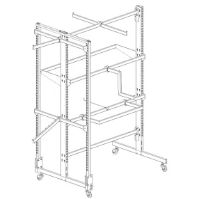стеллаж мобильный для одежды