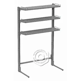 стеллаж торговый бонетный пристенный без стенок 25 серия