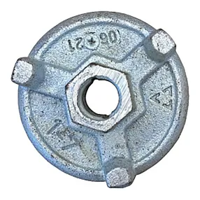 гайка литая оцинкованная трехрожковая диаметр 90/17 мм