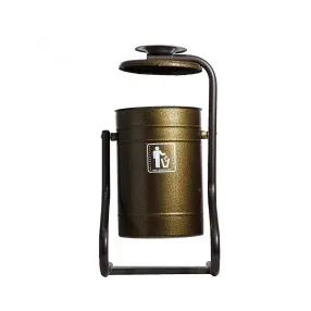 урна уличная «альянс» 26л круглая, труба, с крышкой и пепельницей