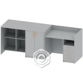 стол учительский с кафедрой пр-тр-80, роликовые направляющие