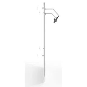 стеллаж перфорированный с креплением к стене j-hanger с рекламной панелью