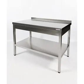 стол производственный с бортом со сплошной полкой сп-13/6-бп