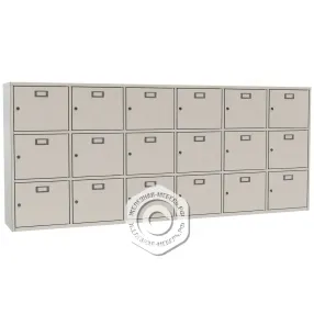 шкаф для касок 18 ячеек (3 секции по 6 ячеек)