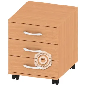 тумба офисная деревянная ст-шп-10, бук бавария светлый