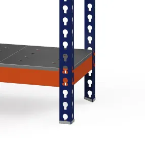 стеллаж металлический профи-т 2000х1240х455 (3 перфорированные оцинкованные мет. полки)