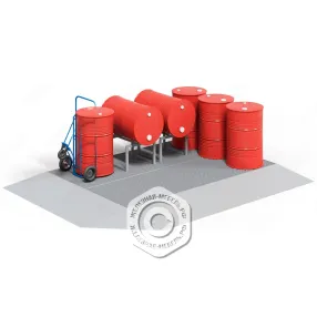 сточный поддон-платформа для бочек основной (настил оцинкованная решетка)