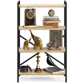 стеллаж gutta 1110х690х340 (4 полки) каркас чёрный, настил эвок