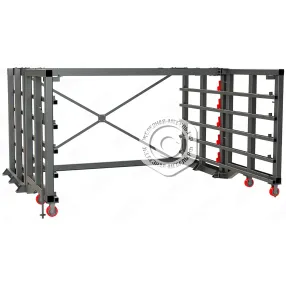 каркас стеллажа с выкатными платформами для листового металла 1500х3000 (створки h-2000)