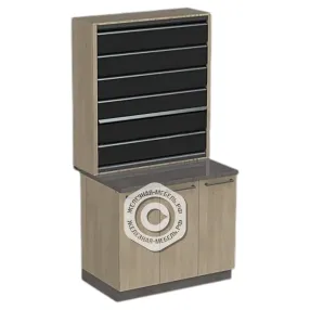 шкаф-накопитель сигаретный на 6 секций с выдвижными полками и тумбой