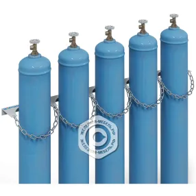 настенное крепление для 5-ти газовых баллонов объемом 40 л. нк-к-05