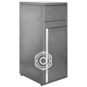 тумба-урна для фудкорта тдфр 1250х500х600 «retail», нерж. сталь