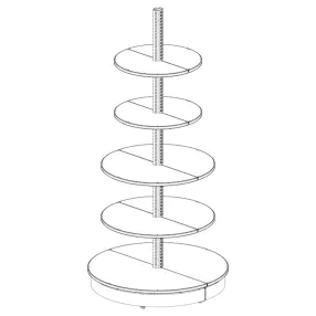 стеллаж торговый островной круглый 25 серия
