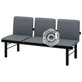 одноместная секция терра 1мест. на каркасе серебр.металлик, кожзам орегон