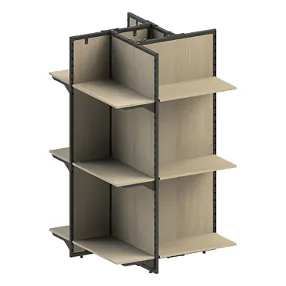 стеллаж островной четырехсторонний со стенками лдсп