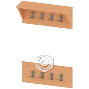 вешалка настенная 600 мм гр-шп-20-3