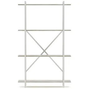 стеллаж gutta 1510х920х340 (4 полки) каркас белый, настил патина