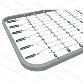 кровать двухъярусная детская «эконом» 1500х1900х700, закруглённое, сетка квадратное звено