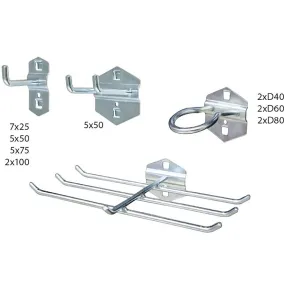 набор крючков для перфорированной панели 31шт