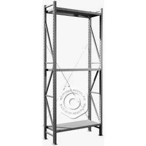 стеллаж ms u 2500х1000х400 (3 полки, нагрузка на полку 200 кг)