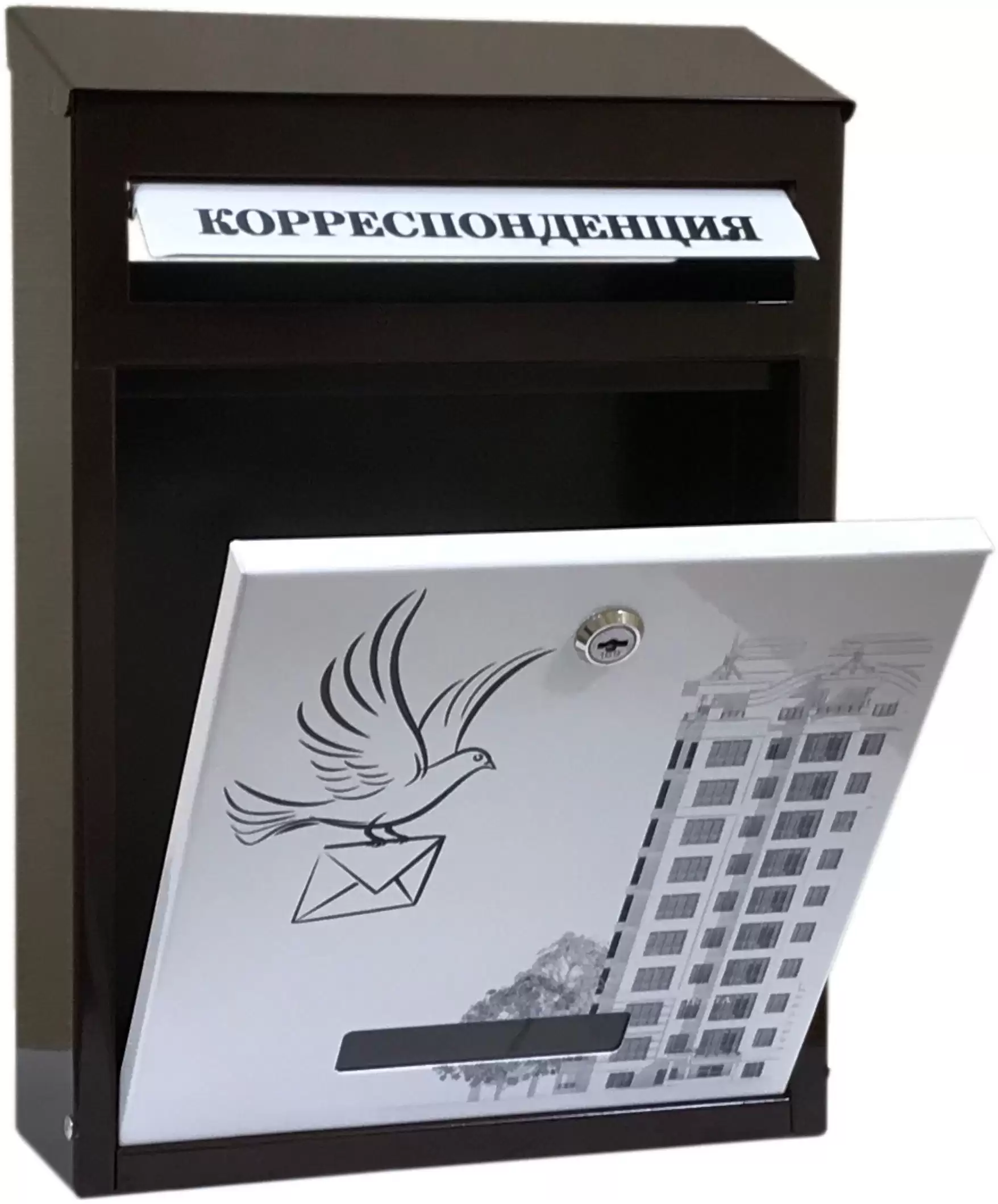 Почтовый ящик «Элит Дизайнерский» (коричневый голубь)